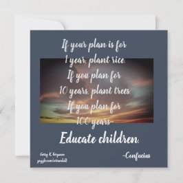 OM DIN PLAN ÄR KONFUCISK JULKORT