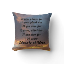 OM DIN PLAN KONFUCIUS DEKORATIV KUDDE