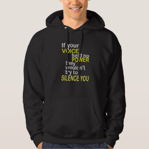 OM DIN RÖST INTE HUNDE NÅGON MAKT Självförtroende Hoodie