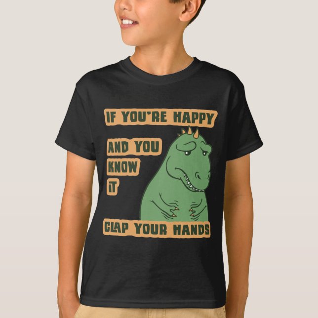Om dina ärmar ner t shirt (Framsida)