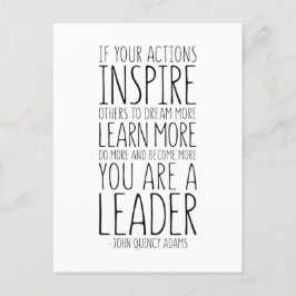 Om dina handlingar inspirerar andra, John Quincy A Vykort