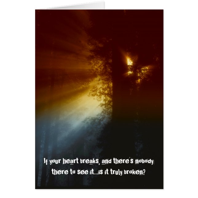 Om ditt hjärta går sönder och ingen ser det kort (Framsidan)