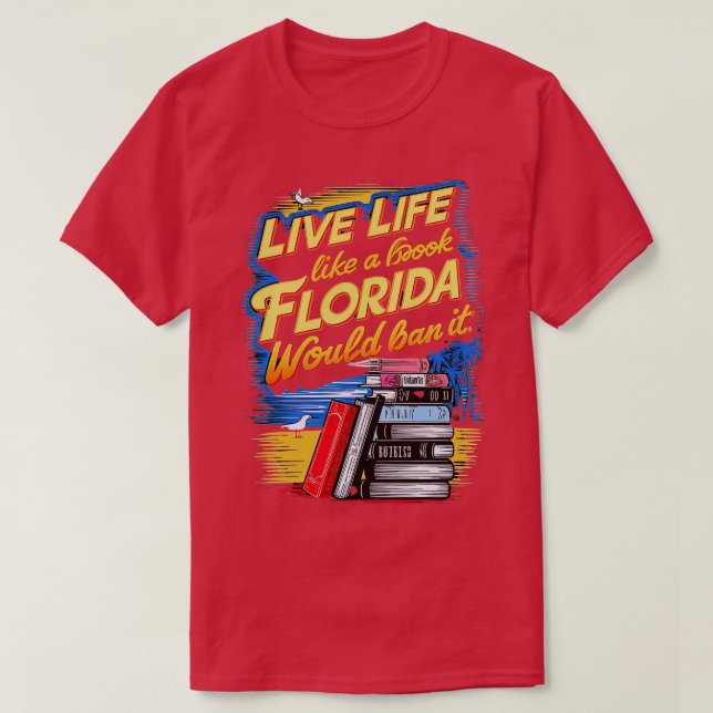 Om ditt liv var en Bok Florida... T Shirt (Design framsida)