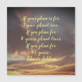 OM DITT PLAN-KONFUCIUS MAGNETISKT KORT