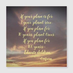 OM DITT PLAN-KONFUCIUS MAGNETISKT KORT