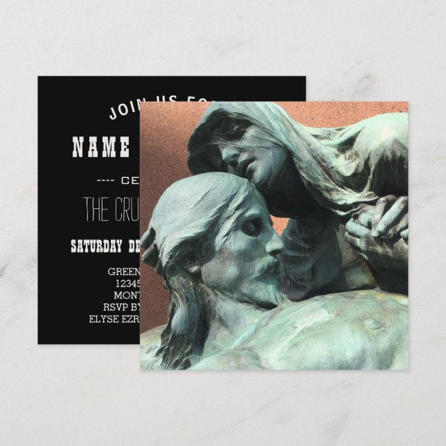 öm död inbjudningar (Fram/baksida)