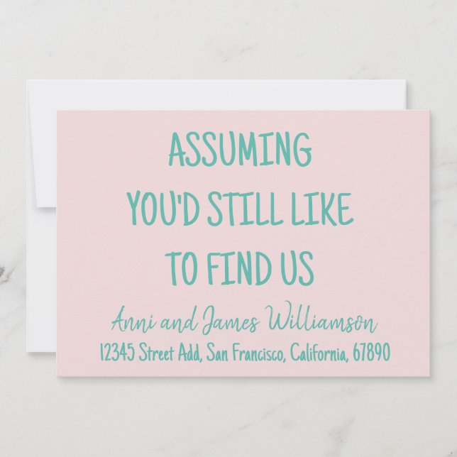 Om du ändå skulle vilja hitta oss lustig flytta meddelande (Framsida)