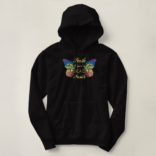 Om du är död i Depression Butterfly T Shirt (Design framsida)