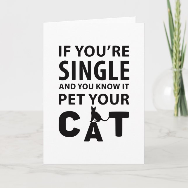 Om du är ett enda sällskapsdjur, din katt kort (Framsida)