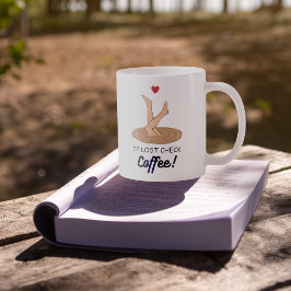 Om du är försvunnen, kolla kaffet Rolig kaffekonst Kaffemugg
