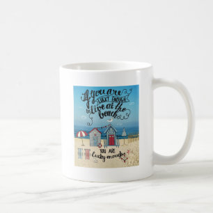 Om du är lycklig nog att bo på stranden kaffemugg