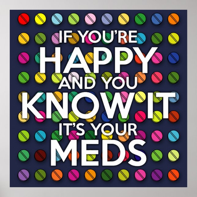 OM DU ÄR LYCKLIG OCH DU VET DET POSTER (Framsidan)