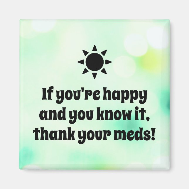 Om du är lycklig och vet att det skämtar magnet (Framsidan)