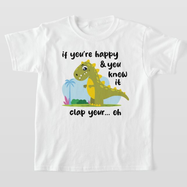 Om du är lycklig och vet det T-shirt (ljus) (Laydown)