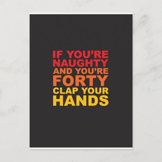 OM DU ÄR STOLLIG OCH DU ÄR FYRTIO.jpg Vykort (Framsida)