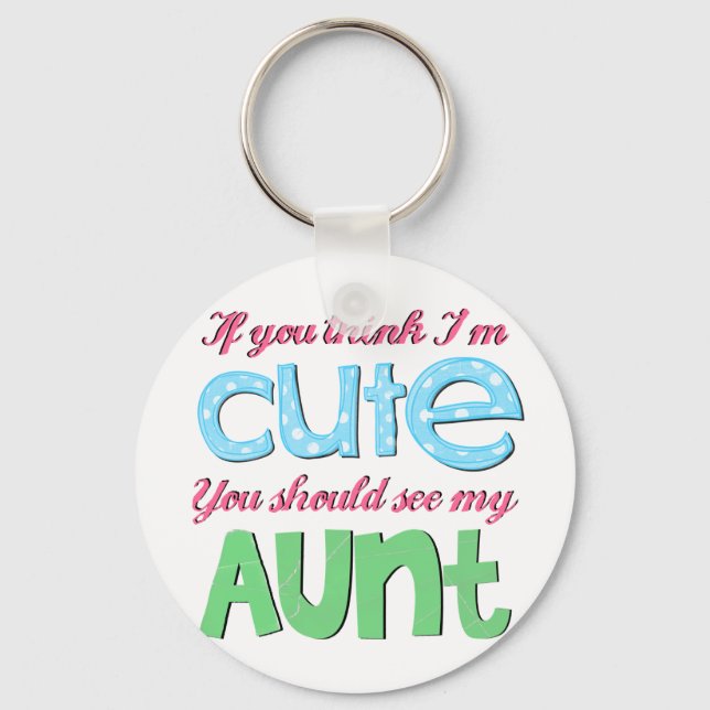 Om du är Tänka så ska du träffa min Moster Nyckelring (Framsida)