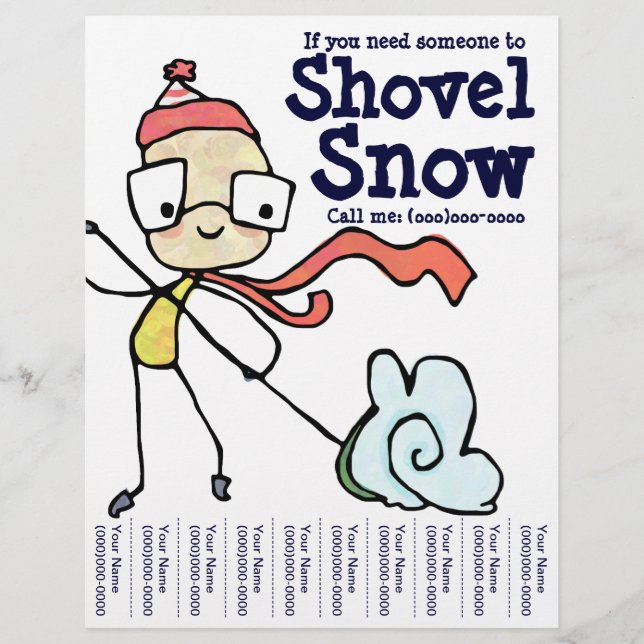 Om du behöver nån till Shovel Snö! Flyer (Framsidan)