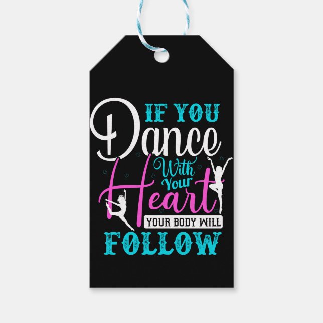 Om du dansar med ditt hjärta presentetikett (Framsidan)