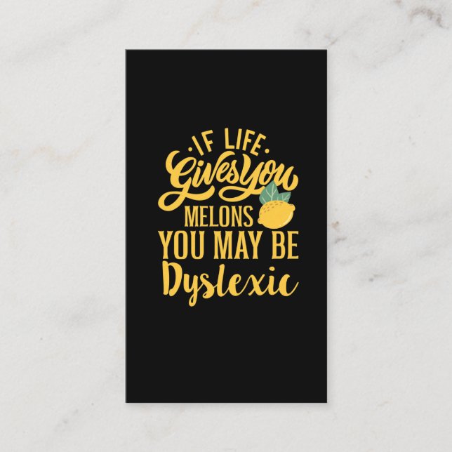 Om du får Ge kan du vara dyslexig Visitkort (Framsida)