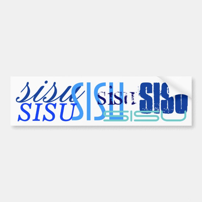 Om du fick, slösar SISU-gåvan på vitbildekal Bildekal (Framsidan)