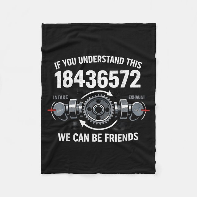 Om Du Förstår 18436572 Motormekaniker Fleecefilt (Framsidan)