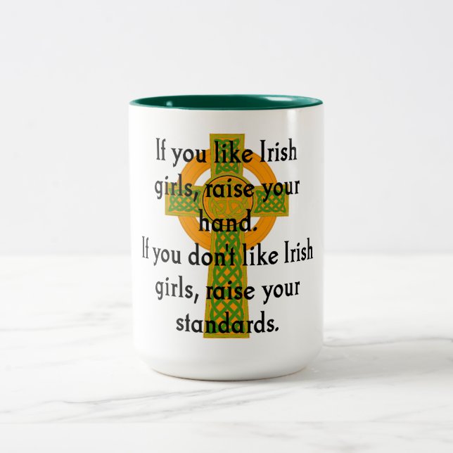 Om du gillar irländska flickor - irländsk offert Två-Tonad mugg (Center)