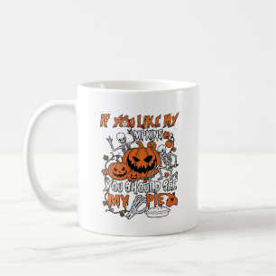 Om du gillar pumpor Halloween skelett paj_1 Kaffemugg