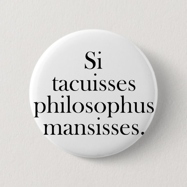 Om du hade varit tyst knapp (Framsida)