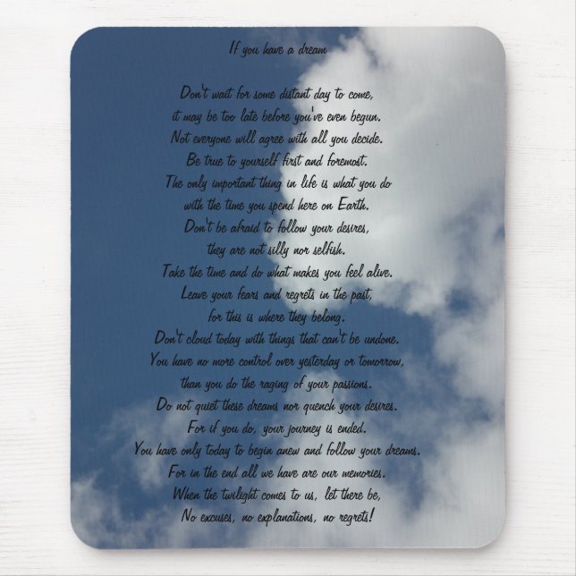 Om du har en dröm musmatta (Framsidan)