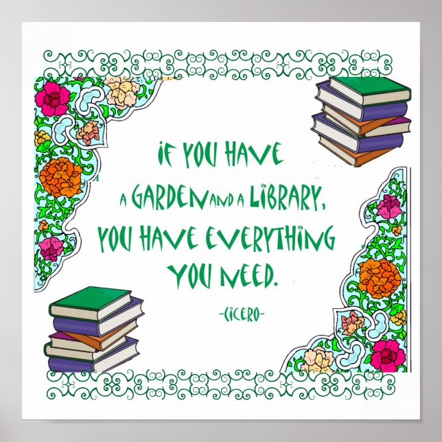 Om du har en Garden och en Bibliotek Poster (Framsidan)