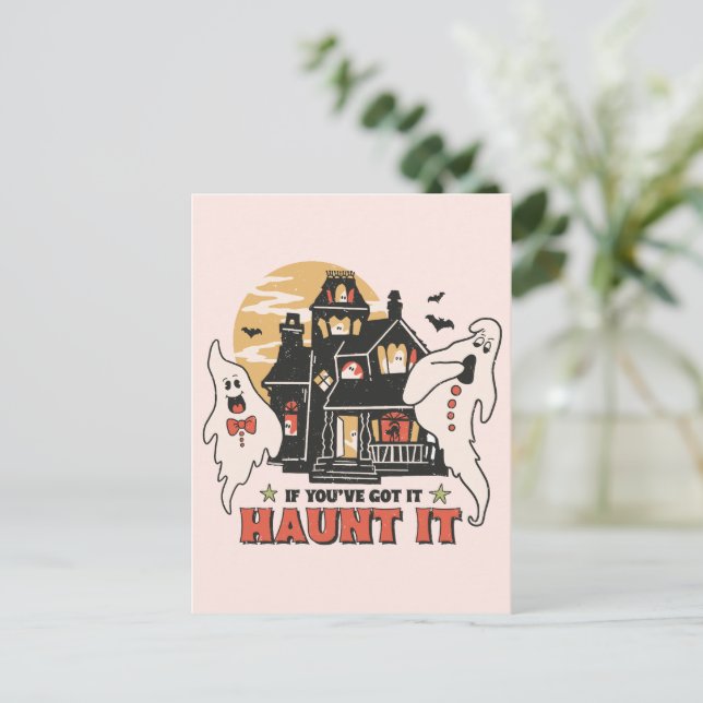 Om du har Har, Haunt it... Ghouls och Scary House. Vykort (Stående Fram)