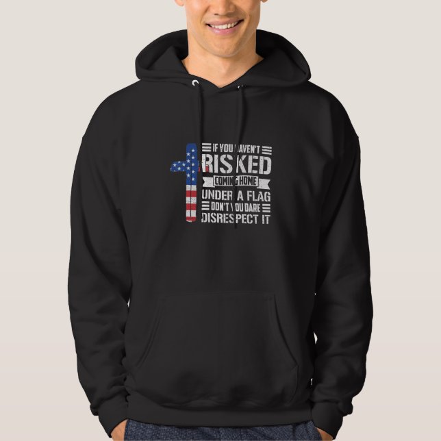 Om du har riskerat att komma hem under Flagga 2 Hoodie (Framsida)