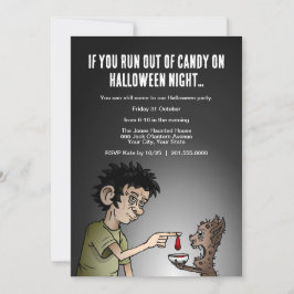 Om du har springa ut ur godiset på Halloween-natte Inbjudningar