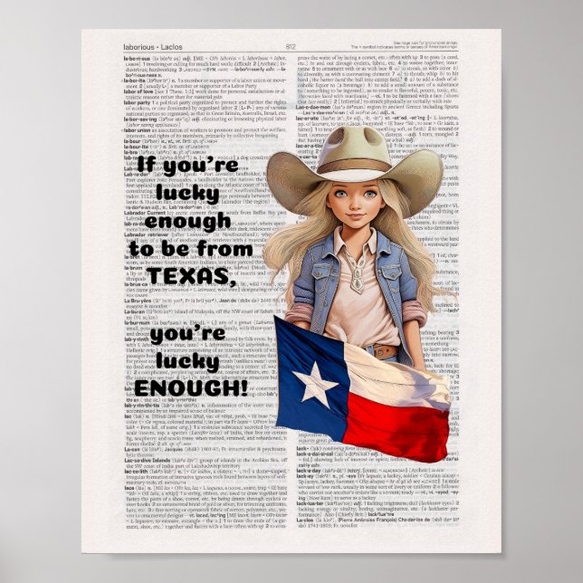Om du har tur nog att vara från Texas, Poster (Framsidan)