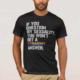 Om du ifrågasätter min sexualitet t shirt