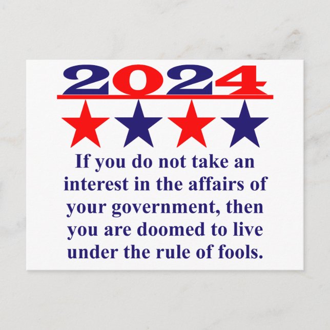 Om du inte är intresserad - politisk citat vykort (Framsida)