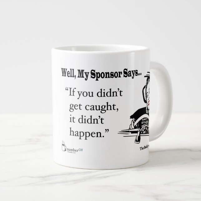 Om du inte blev varsam, så hände det inte. jumbo mugg (Framsida höger)