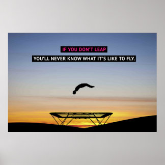 Om du inte ger upp - Gymnastika Motiverande Poster