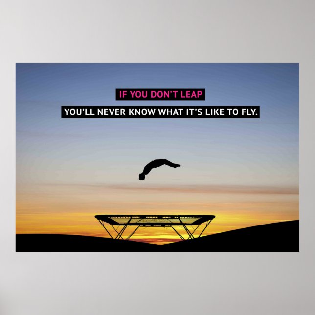 Om du inte ger upp - Gymnastika Motiverande Poster (Framsidan)