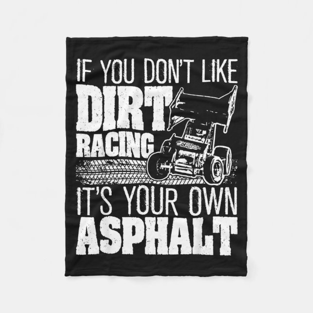Om du inte gillar Dirt Racing - Sprint Car Dirt Tr Fleecefilt (Framsidan)