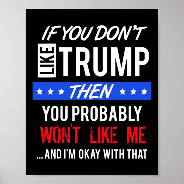 Om du inte gillar Trump Citat Trump  Poster (Framsidan)