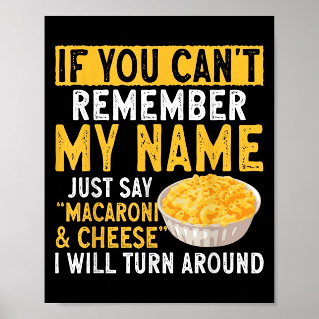 Om du inte kan minnas mitt namn säg bara Macaroni  Poster (Framsidan)