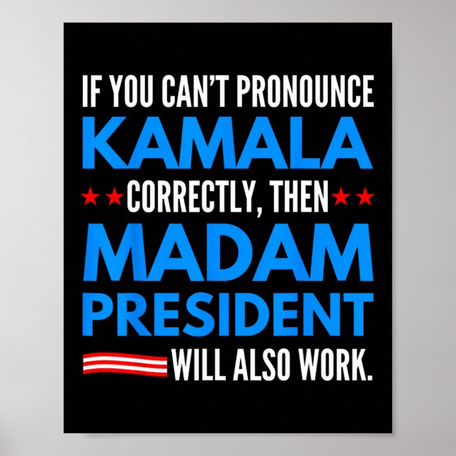 Om du inte kan pronuns Kamala då, fru talman Poster (Framsidan)