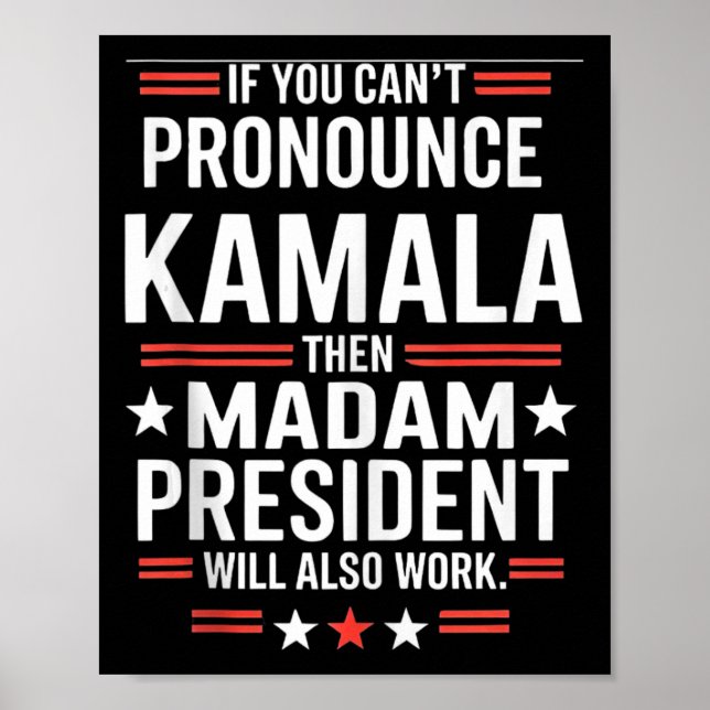 Om du inte kan pronuns Kamala då, fru talman Poster (Framsidan)