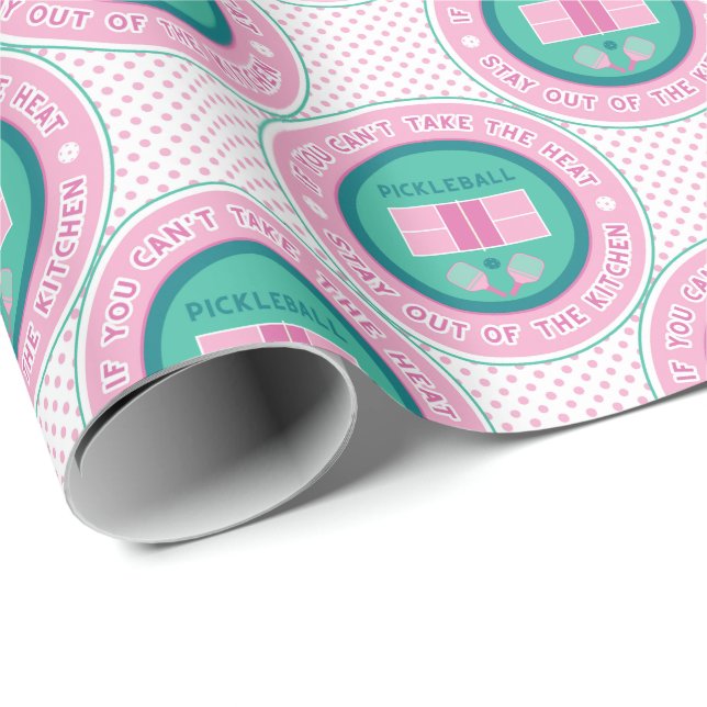 Om du inte kan ta värmen - rosa och säkerhet presentpapper (Rullad Hörn)