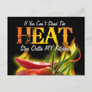 Om du inte klarar värmen, stanna utanför mitt kö vykort