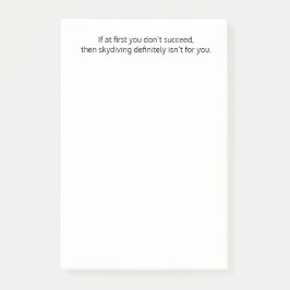 Om du inte lyckas, då..,Lustigt Anpassningsbar Post-it Block
