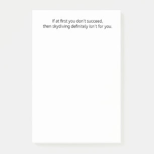 Om du inte lyckas, då..,Lustigt Anpassningsbar Post-it Block