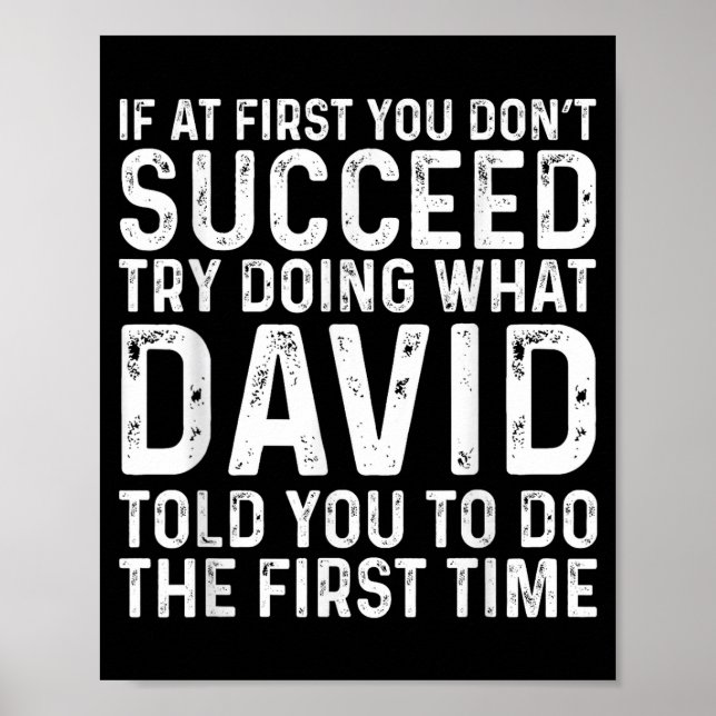 Om du inte lyckas först, försök göra vad David Poster (Framsidan)