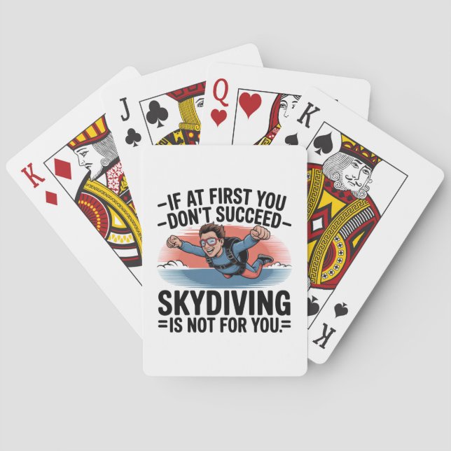 Om Du Inte Lyckas Hoppa Fallskärm Casinokort (Baksidan)